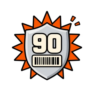 90-Day Shield achievement sticker