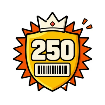 Iron 250 achievement sticker